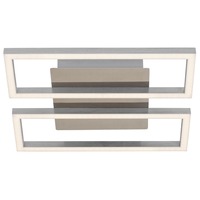 Hranatá - BRI 3107-012 LED rám 28 cm 2x14,5W 1400lm matný nikl - BRILONER