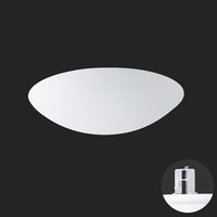 Koupelnová - OS AUR59369 AURA V5 stropní/nástěnné skleněné polovestavné svítidlo bílá IP44 3000 K 27W LED nouzové kombinované 3 h (původní kód OS 59369) - OSMONT