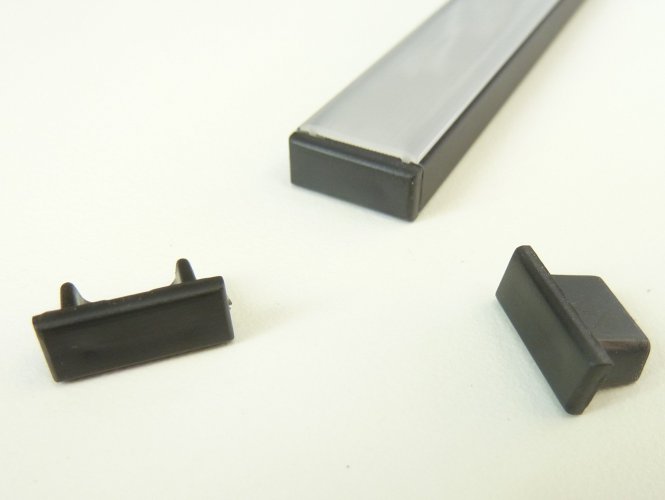 Difuzory a koncovky - Koncovka profilu Mikro 2 černá - foto 1