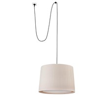 Kónická - FARO 68604-44 SAMBA závěsné svítidlo, černá/béžová, se zástrčkou - FARO
