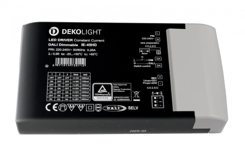 Stabilizovaný proud - IMPR 862193 Deko-Light napájení BASIC, DIM, Multi CC, IE-45HD konstantní proud 1050-1600 mA IP20 stmívatelné 14-43V DC 14,7-45,00 W - foto 1