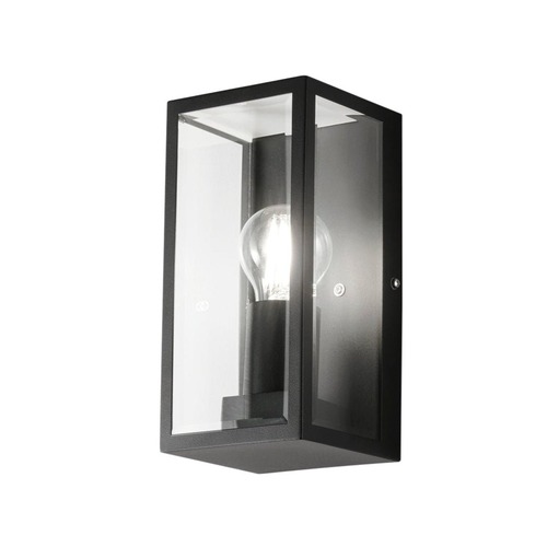 Nástěnná - FAN I-MONDRIAN-AP NER Venkovní nástěnné svítidlo Mondrian, kov/sklo, černé, 1 x E27, 23,6 x 11 x 13 cm, IP44 - FANEUROPE - foto 1