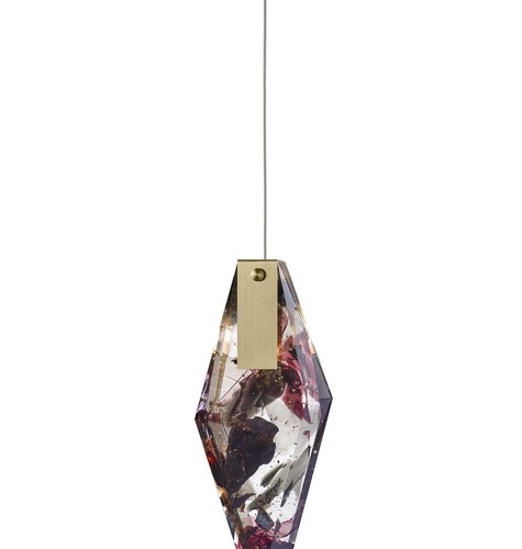 Subtilní - BOMMA 1/49/95323/B/BLACK/249/BBR/2,5 Závěsné svítidlo FRAGMENTS long černá / zlatá bez rozety - BOMMA - foto 1