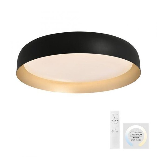 Kruhová - LD 14216-18 OSKO LED stropní svítidlo průměr 57 černá / zlatá stmívatelné dálkovým ovladačem CCT 2700-5000K - JUST LIGHT - foto 1