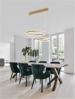 Podélná - NV 9054445 Závěsné svítidlo AGOS zlatý hliník a akryl LED 124W 230V 3000K IP20 stmívatelné - NOVA LUCE