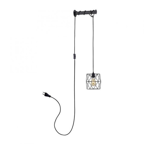 Dekorativní - PN 9063-18 PILUA LED nástěnné svítidlo, černá, s držákem, nastavitelná výška, šňůrový vypínač - PAUL NEUHAUS - foto 1