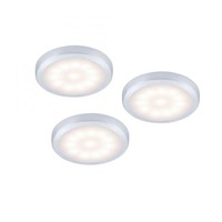 Přisazená - LD 84112-21-3 THEO LED skříňková svítidla 3ks sada, vč. kabeláže, stříbrná 3000K - LEUCHTEN DIREKT / JUST LIGHT