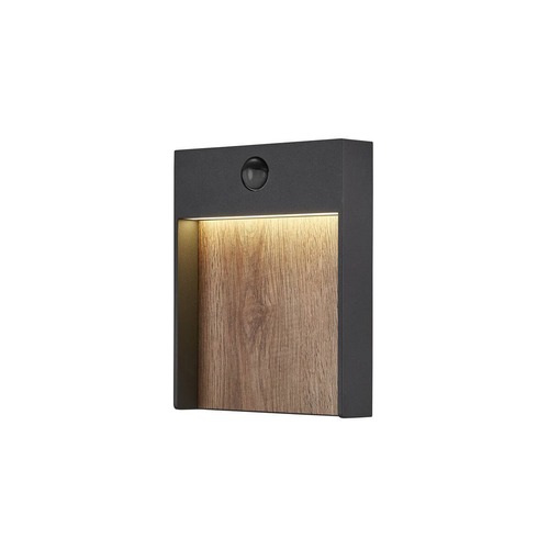 Nástěnná - LA 1002955 FLATT SENSOR Outdoor, nástěnné LED svítidlo, 3000K, IP65, antracitové/hnědé - BIG WHITE (SLV) - foto 1