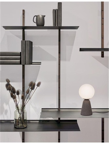 Stolní lampy dekorační - NV 9577010 Stolní lampa ZERO šedý beton a opálové sklo G9 1x5W 230V IP20 bez žárovky - NOVA LUCE - foto 1