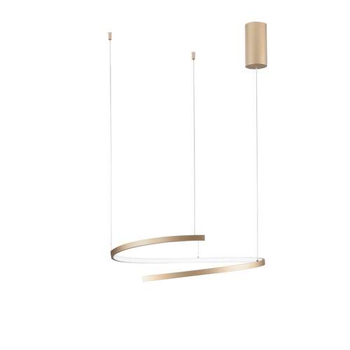 Dekorativní - FAN LED-MOMA-S60-ORO Závěsné svítidlo LED MOMA zlatá 38 W 6090 lm CCT 60 x 150 cm - FANEUROPE - foto 1