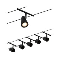 Sady - P 94469 Lankový systém Cup základní sada GU5,3 max. 5x10W 230/12V černá mat/chrom - PAULMANN