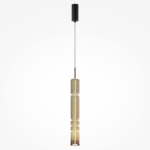 Válec - M MOD272PL-L12BS3K Závěsné svítidlo Ordo 3000K 12W teplá bílá 1600lm černá kov - MAYTONI - foto 1