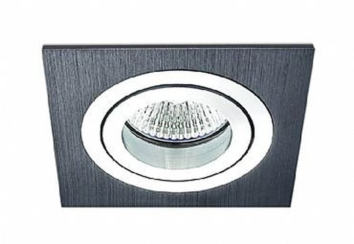 Hranatá - BPM 3054LED2.D40.3K Vestavné svítidlo Aluminio Negro, černá 7W 500lm 3000K LED 230V - BPM - foto 1