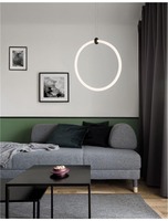 Kruhová - NV 9892164 Závěsné svítidlo GIRDINO černý hliník a akryl LED 21W 230V 3000K IP20 - NOVA LUCE