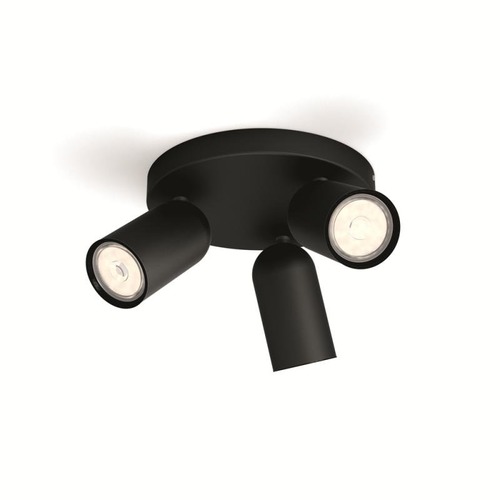 Bodová - PH 50583/30/PN Bodové svítidlo Philips Pongee 50583/30/PN černé 3x max.10W - PHILIPS (915005531301) - foto 1