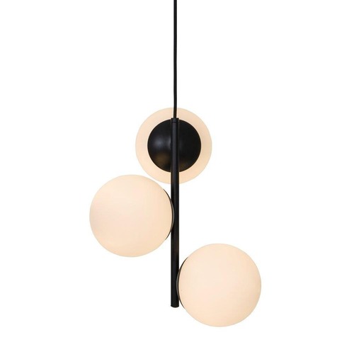 Kónická - NOR 48603003 Závěsné svítidlo Lilly 3x40W E14 černá opál - NORDLUX - foto 1