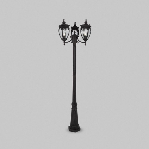 Sloupková - M O414FL-03BZ Venkovní stojací svítidlo Fleur E27 3x60W bronz antik IP44 - MAYTONI - foto 1