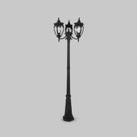 Sloupková - M O414FL-03BZ Venkovní stojací svítidlo Fleur E27 3x60W bronz antik IP44 - MAYTONI