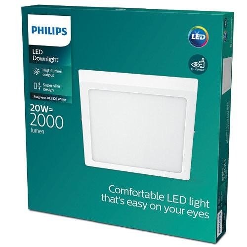 Hranatá - PH 8719514328792 LED Stropní přisazené svítidlo Philips Magneos 8719514328792 20W 2000lm 2700K IP20 28,5cm hranaté bílé - PHILIPS (929002661631) - foto 1