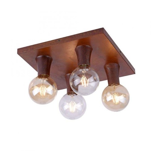 Hranatá - LD 14778-48 TURN ME Stropní svítidlo, barva rzi, rustikální, 4-ramenné - LEUCHTEN DIREKT / JUST LIGHT - foto 1