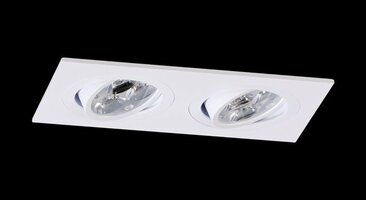 Hranatá - BPM 4212LED1.D40.3K Vestavné svítidlo Aluminio Blanco, bílá 2x 7W LED 230V - BPM