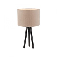 Stolní lampy dekorační - LD 14893-39 stolní lampa GREEN béžová manšestrové stínidlo s vypínačem - JUST LIGHT