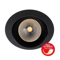 Koupelnová - SLC SLC1142D Vestavné LED svítidlo One360 DTW pr.68-83 mm černé 495lm 1800-3000K Ra90 DALI IP44/IP20 36° - TLG