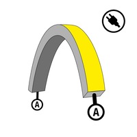 Příslušenství pro LED pásky - SLC S1623T-A-SCHUKO Napájení pro LED pásek NeonFlex 230V Top-Bend Mono A - TLG