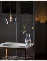 Kónická - NV 9426733 Závěsné svítidlo PRISMA čiré sklo zlatý kov E27 1x12W 230V IP20 bez žárovky - NOVA LUCE