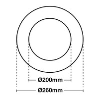 Stínidla, kryty, clony - SLC SLC1530 Krycí kroužek pro SLC Shift Rehab Ring 200-260 RAL9016 - TLG