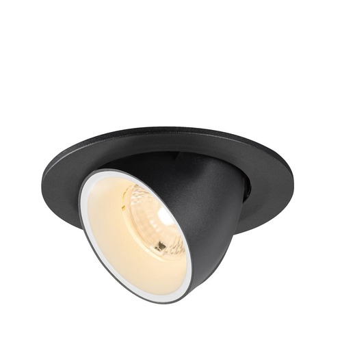 Kruhová - LA 1009383 NUMINOS® GIMBLE S Stropní vestavné svítidlo, 2700 K, 40°, IP20, kulaté, černé / bílé - BIG WHITE (SLV) - foto 1