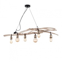 Podélná - ILUX 180922 Závěsné svítidlo Ideal Lux Driftwood SP6 180922 140cm 6x60W - IDEALLUX