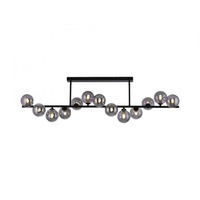 Podélná - LD 14505-18 Kolekce Schöner Wohnen stropní svítidlo DUBAI, černá, kouřové sklo, do interiéru, 3000K - JUST LIGHT