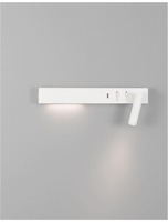 Bodová - NV 9533523 Nástěnné svítidlo VIDA "levé" bílý kov nastavitelné - vypínač na těle USB nabíjení LED Cree 230V 3000K osvětlení 5W čtecí lampička 1x3W IP20 - NOVA LUCE
