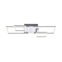 Hranatá - LD 14030-55 IVEN LED stropní svítidlo, barva ocel, moderní teplá bílá, design 3000K - LEUCHTEN DIREKT / JUST LIGHT
