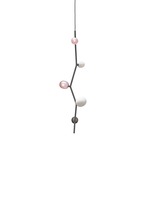 Dekorativní - BRO PC01061_042 Závěsné svítidlo IVY VERTICAL 5 růžová / kouřová / opál 5x 1,2W 91lm G4 24V - BROKIS
