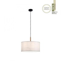 Kruhová - LD 14181-16 GREEN SOFI LED závěsné svítidlo černé s imitací dřeva 1 ramenné nadčasový design - LEUCHTEN DIREKT / JUST LIGHT