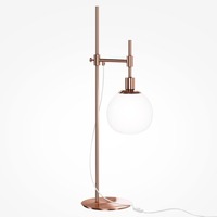 Stolní lampy dekorační - M MOD221-TL-01-G Stolní lampa Erich 40W E14 bílá mosaz kov sklo nastavitelná výška  - MAYTONI
