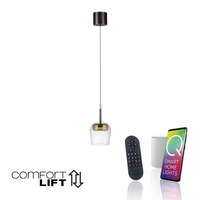 Dekorativní - PN 2741-12 LED závěsné svítidlo Q-KON 1-ramenné zlatá Smart Home s aplikací ZigBee 2700-5000K - PAUL NEUHAUS