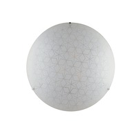 Plafoniéry - FAN I-ESAGRAM-PL40 Stropní svítidlo Esagram, bílé, 3 x E27, 40 x 10,5 cm - FANEUROPE