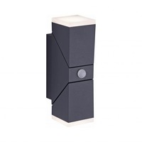 Nástěnná - PN 9772-13 RYAN LED nástěnné svítidlo antracit IP54 3000K Up &amp; Down s pohybovým čidlem - PAUL NEUHAUS