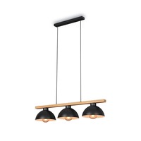 Podélná - BRILO 4046-035 Závěsné svítidlo, 98 cm, max. 40 W, černá-dřevo - BRILO