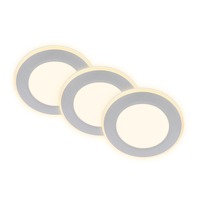 Kruhová - BRILO 7988034 Gima 3ks sada LED vestavné bodové svítidlo, 3 krokové ovládání, matný chrom - BRILO