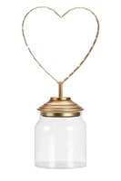 Interiérové dekorace - MAR 705222 Sweetie zlaté srdce se skleněnou nádobou - Markslöjd