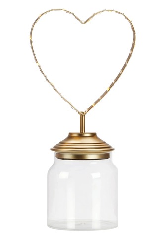 Interiérové dekorace - MAR 705222 Sweetie zlaté srdce se skleněnou nádobou - Markslöjd - foto 1