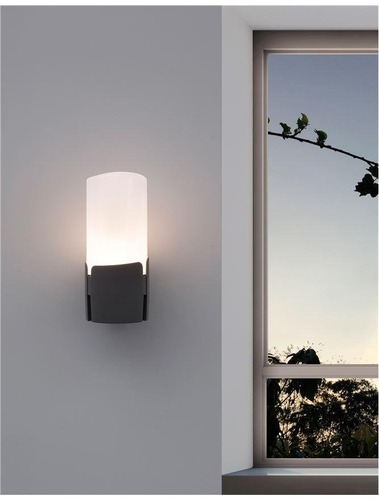 Nástěnná - NV 9209211 Venkovní nástěnné svítidlo PYRO tmavě šedý hliník bílý akryl E27 1x12W 220-240V IP54 bez žárovky - NOVA LUCE - foto 1