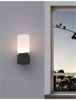 Nástěnná - NV 9209211 Venkovní nástěnné svítidlo PYRO tmavě šedý hliník bílý akryl E27 1x12W 220-240V IP54 bez žárovky - NOVA LUCE