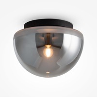 Kruhová - M MOD270CL-01B Stropní svítidlo Glassy E27 60W černá kouřové sklo kov - MAYTONI