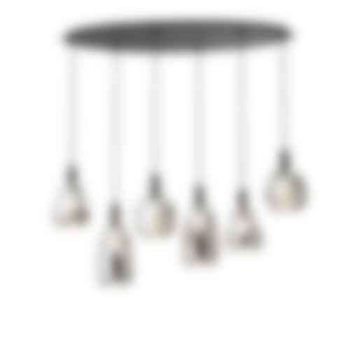 Vícečetná - FAN I-WEIZEN-S6 Závěsné svítidlo WEIZEN černá, 6xE14, 101 x 34 x 150 cm - FANEUROPE - foto 1