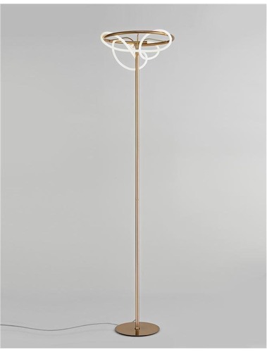 Stojací lampy - NV 9548106 Stojací lampa TIRIAC zlatý hliník a akryl LED 28W 230V 3000K IP20 - NOVA LUCE - foto 1